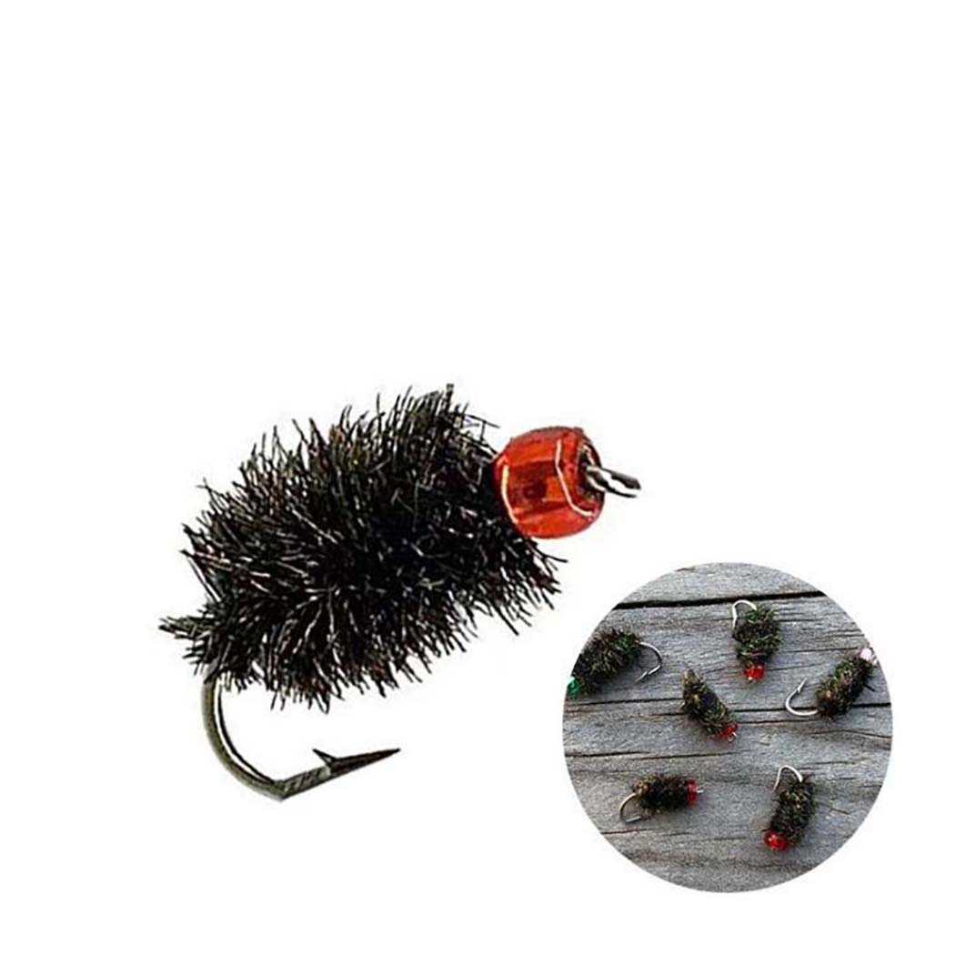 5/10 шт. нимфа Scud Fly Bug червь форель рыболовные мухи искусственные насекомые — фото 8