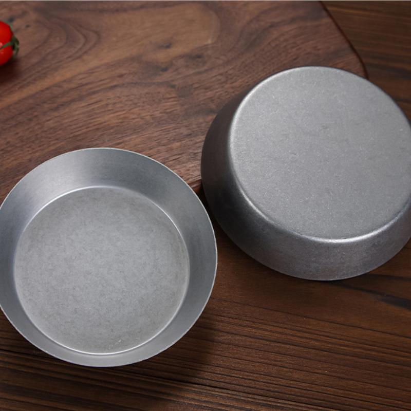 Retro Talerze Obiadowe ze Stali Nierdzewnej Miseczka na Kimchi Miseczka na Przyprawy Miseczka na Przekąski Deser Ciasto Talerz Kuchenny Zastawa Stołowa Restauracja BBQ