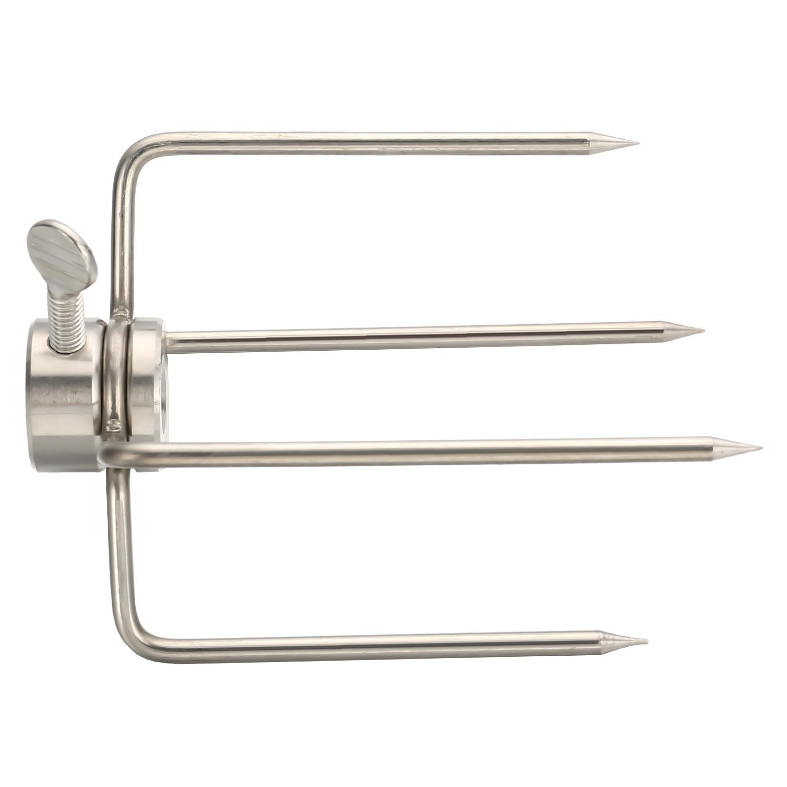 

Вилки для гриля-вертела из нержавеющей стали с 4 зубцами Вилка для вертела подходит для круглых и квадратных вертелов