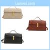 Summer Fashion Lock Buckle Handbag Women Simple Shoulder Crossbody Bag Street Trend Pu Material