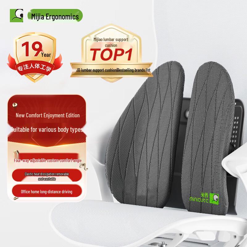 Minicute Ergonomic Lumbar Support Backrest Cushion