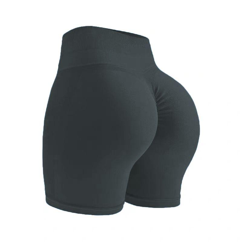 

Benefits~~European and American Style Peach Butt Shorts for Women, Sports Fitness Butt-Lifting Yoga High-Waisted Tummy Control Leggings Gray Blue S code