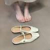French toe half slippers women's summer wear high-end Mary Jane shoes Muller shoes cool slippers