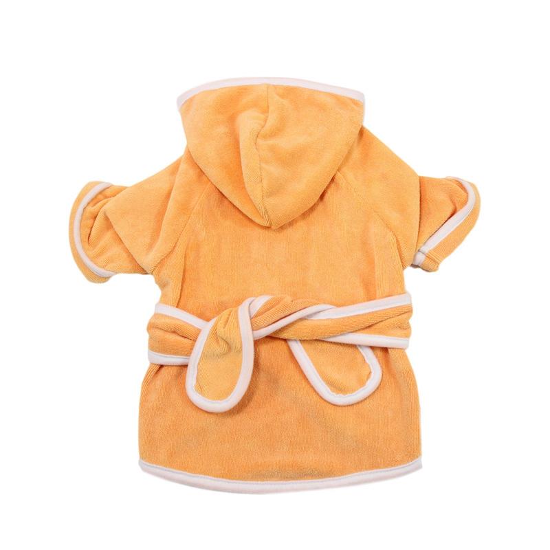 Microfiber Towel Material Dog Bathrobe Quick Dry Fast Absorbent Pet Drying Coat with Adjustable Magic Tape for All Dog Sizes