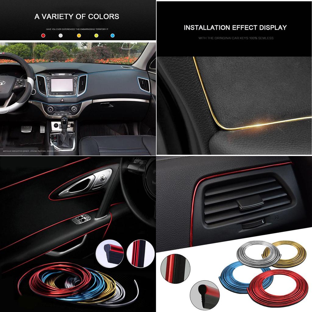 Premium Quality 5m Car Decorative Styling Moulding Filler Strip For Elegant Interiors And Exteriors