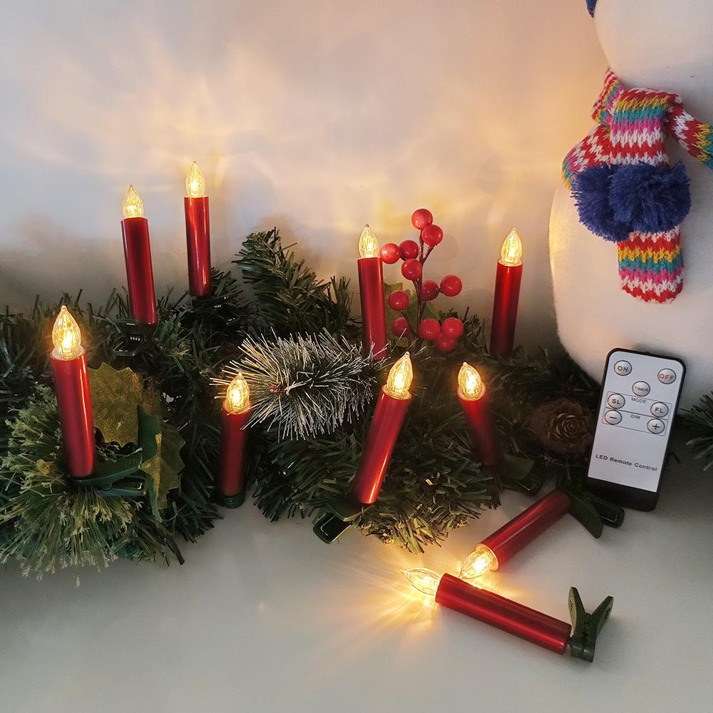 Flameless Flashing LED Christmas Candles, Flashing Fake Candle, Waterproof, Timer Remote, Home Decoration,Valentine's Day, 40Pcs