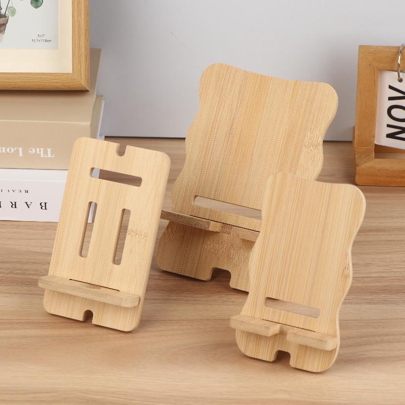 Wooden Desktop Phone Holder Desktop Lazy Mobile Phone Stand Tablet Stand Universal Multi-Functional Wooden Stand