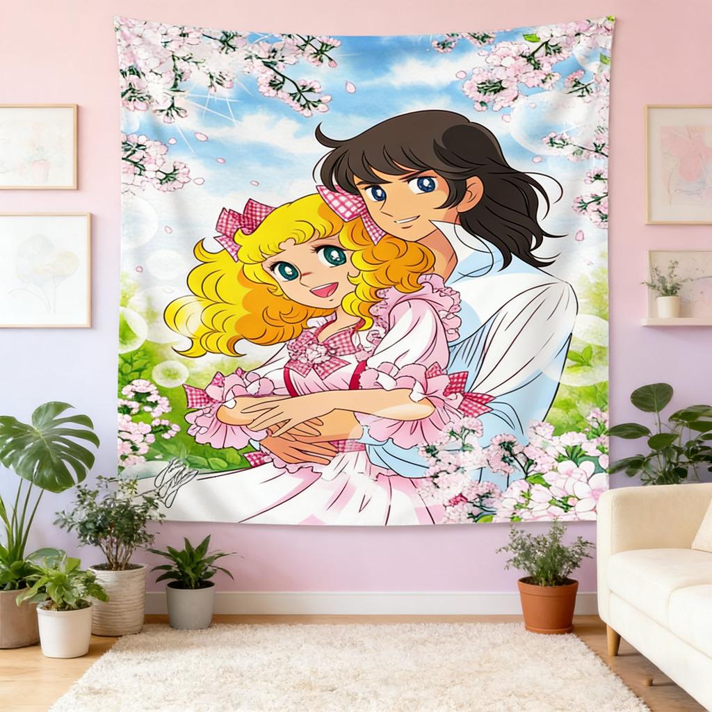 Anime Candy Wall Tapestry Durable WrinkleResistant Design Perfect for DormBedroom LivingRoom IdealHomeDecor Photo Backdrop