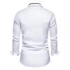 Camisa xadrez masculina casual primavera outono splice camisa de manga comprida masculina