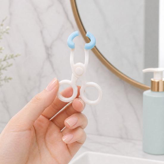 Contact Lenses Applicator Tool, Soft Silicone Contact Lens Insertion Tool with Eye Support Design, Portable Scissor-Style Holder, Contact Lens Remover