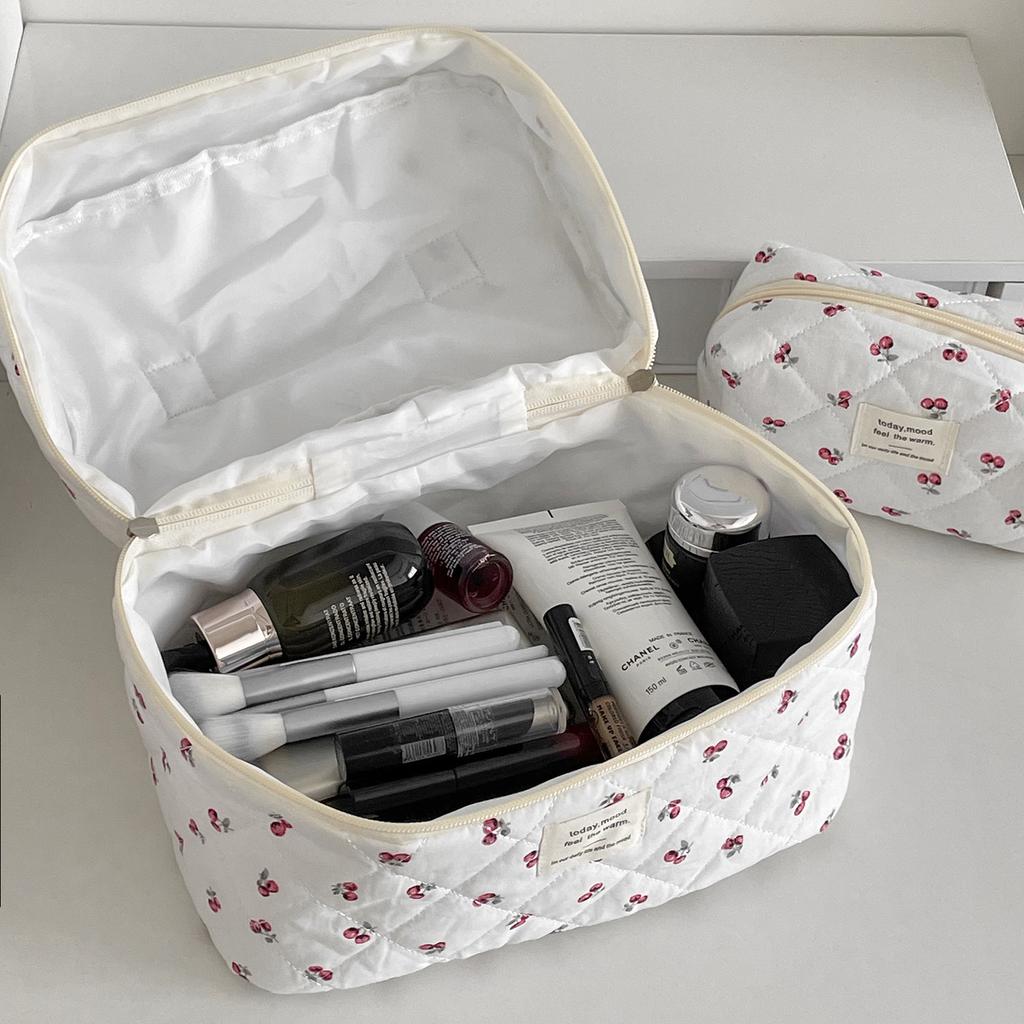 Casual Women's Cosmetic Bags Travel Portable Ladies Toiletry Storage Bag Large Capacity Sweet Female Pencil Case Clutch Handbags