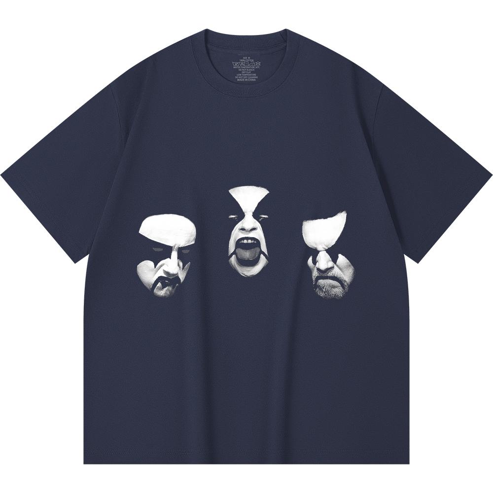 230 Gsm 100% Cotton Heavy Metal T-Shirt  Rock Band Popular Music Print Unisex Heavy Cotton T Shirt