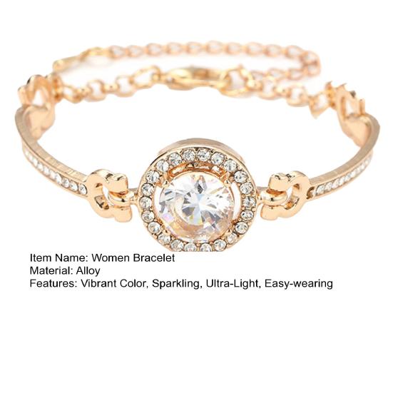 All Match Non-Fading Fashion Vibrant Color Fashionable Women Bracelet with Rhinestones