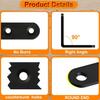 10Pcs Black Heavy Duty L Bracket 3.15 Inch, Stainless Steel 90° Right Angle Shelf Support with Screws for Floating Shelf Cabinet