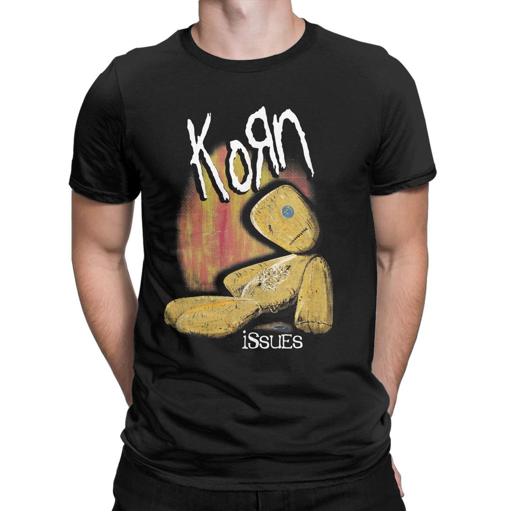 Korn Stoffpuppe T-Shirt Sommer Hip Hop T-Shirts Herren 100% Baumwolle Rundhals Große Größen 5XL T-Shirts Kurzarm Y2K Lustiges T-Shirt