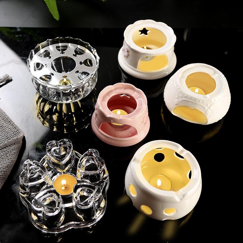 Insulated Tea Warmer Candle Base for Household, Restaurant, Hotel - Glass/Ceramic Tea Stove Accessory