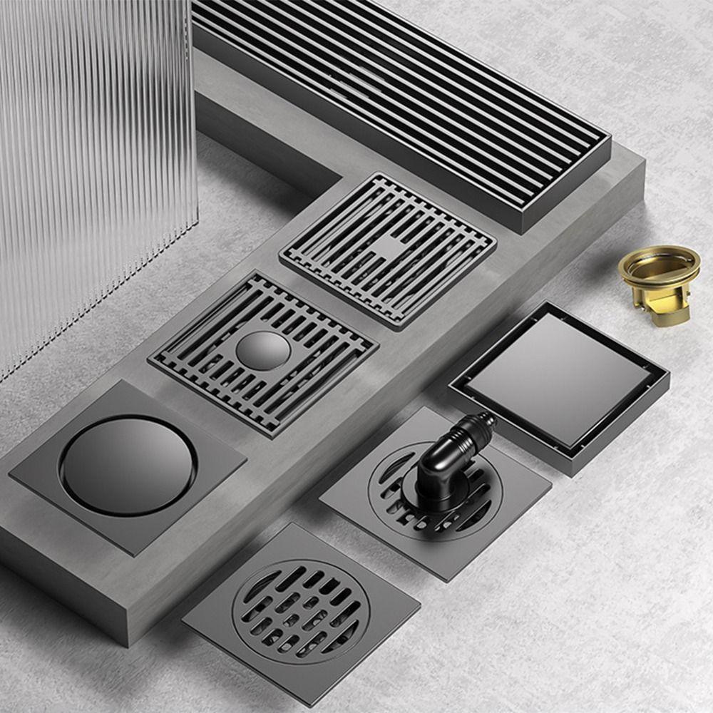 Thickened Shower Floor Drain Grey Fast Drainage Floor Drain Durable Waste Drain  Universal