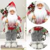 Santa Claus Decor 18 Inch Christmas Decorative Santa Claus Carrying Lantern Seasonal Scene Figurine For Bookshelf Window Sill
