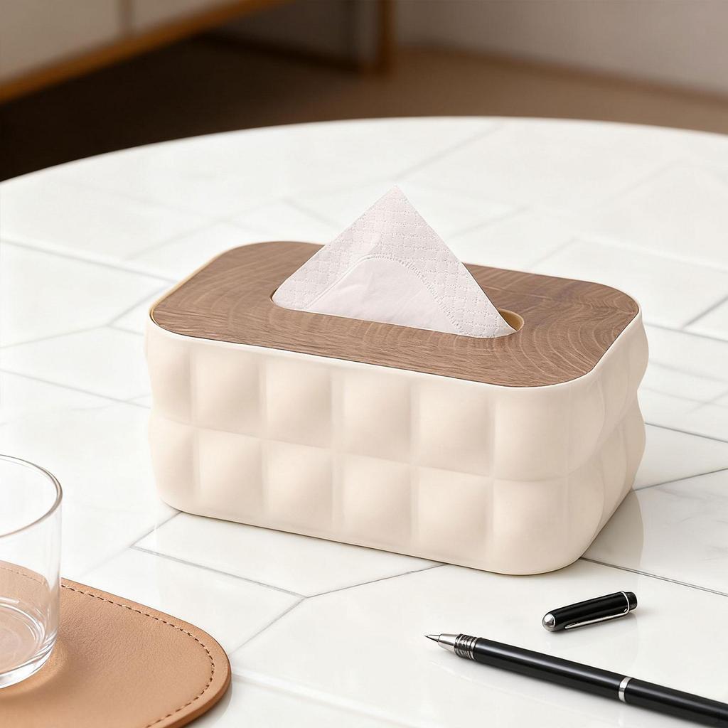 Facial Tissue Box Cover Napkin Paper Holder Case Modern Decoration Organizer Rectangular for
