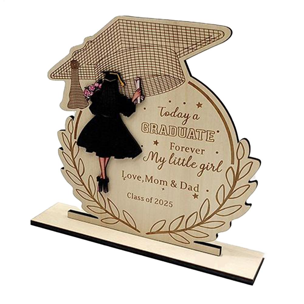 Graduation Sign Standing Wood Sign Photo Props Inspirational Home Decoration Celebration Event Seniors University College