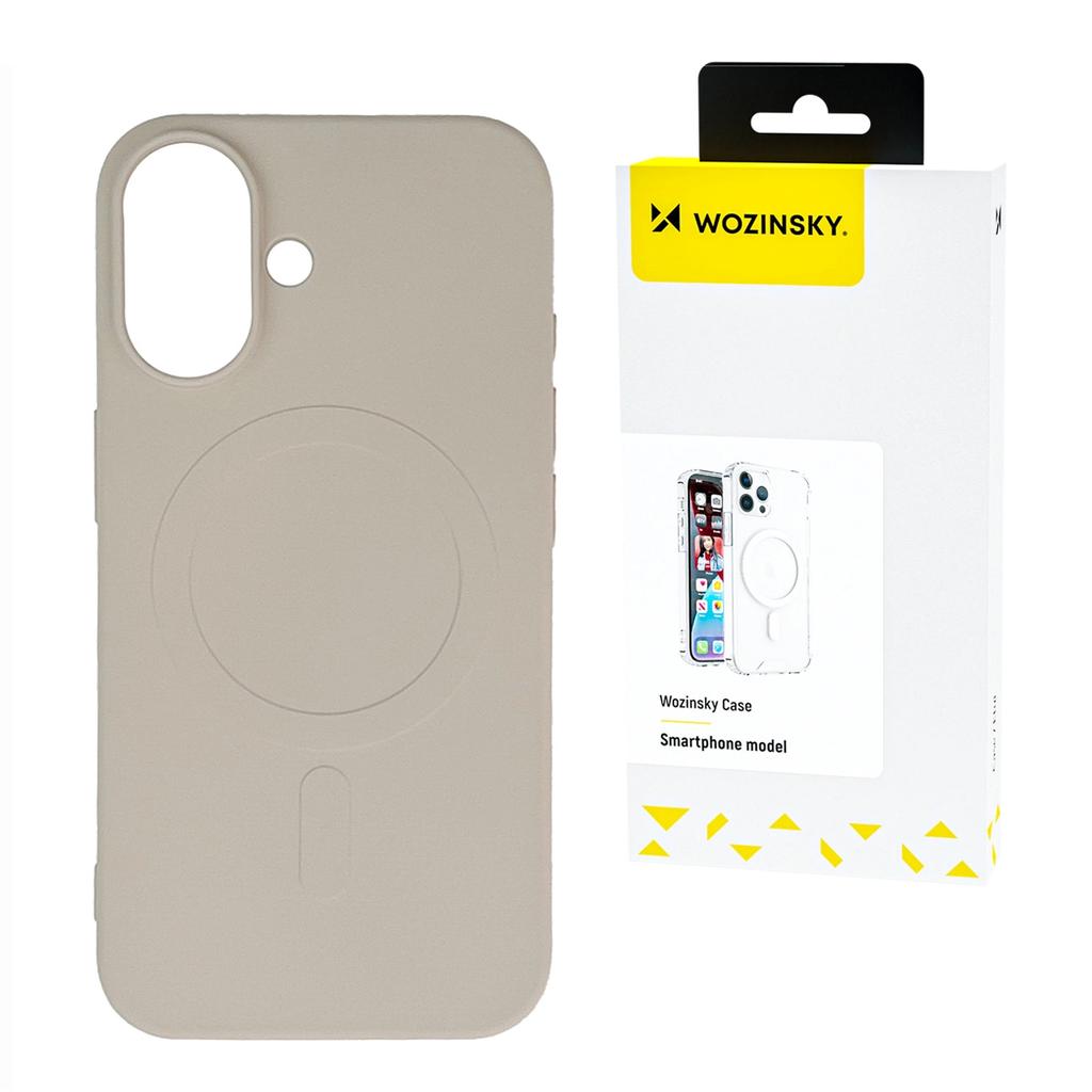 Wozinsky Liquid Silicone Case Magsafe Case for Samsung Galaxy S24 Fe - Beige