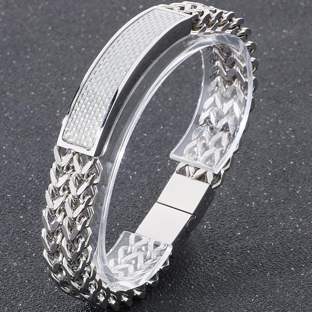 

Роскошный мужской браслет из нержавеющей стали золотого цвета, никогда не выцветает, с магнитной застежкой, украшения на день рождения, подарки для мальчиков-мужчин 22CM серебряный