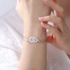 Cazador Geometric Double Circles Charm Bracelets Stainless Steel Jewelry Clear Zircon Women's Hand Bracelet Birthday Gift 2026