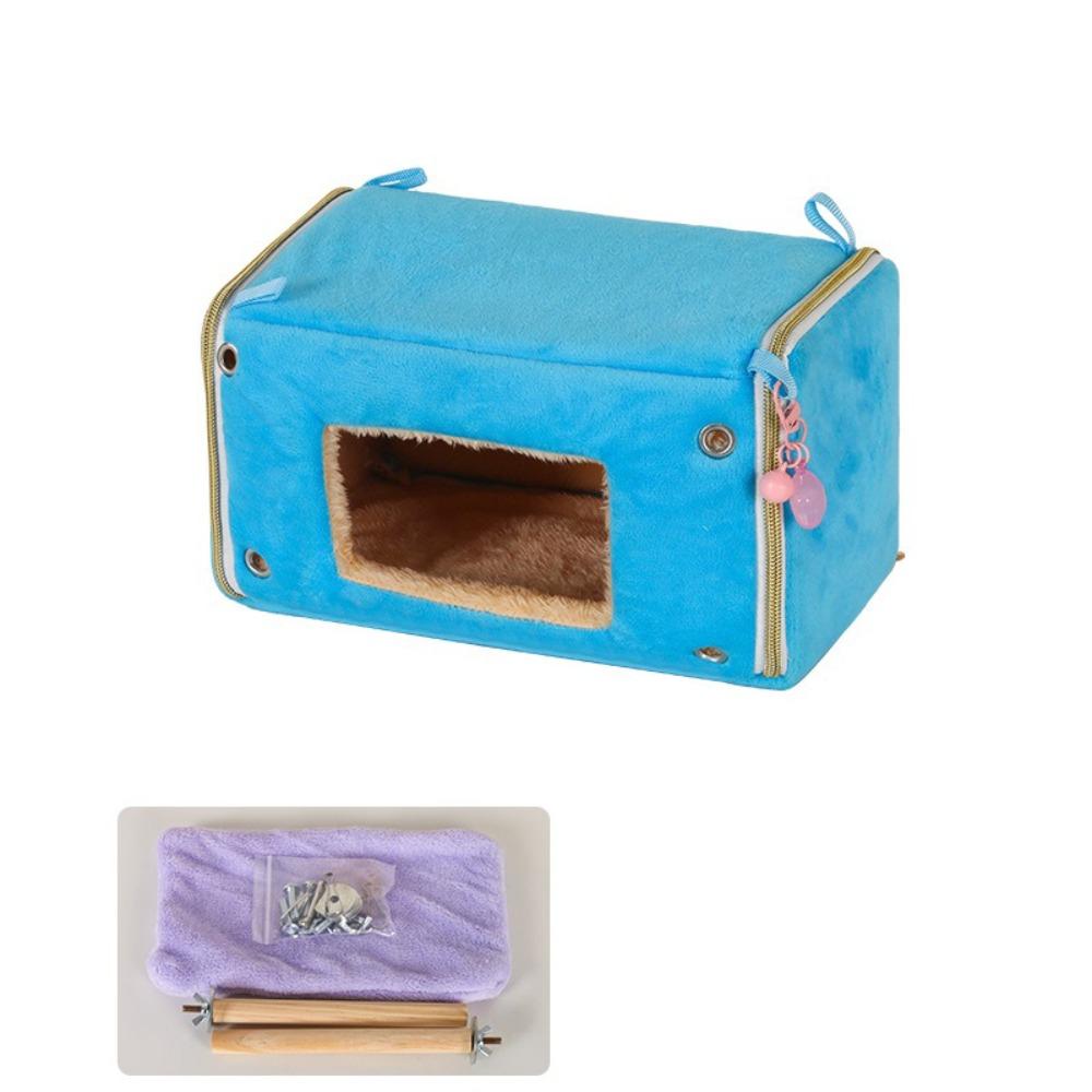 Plush Warm Bird Hanging Nest Thicken Parrot Roosting House Parrot Hammock  for Parrot Hamster