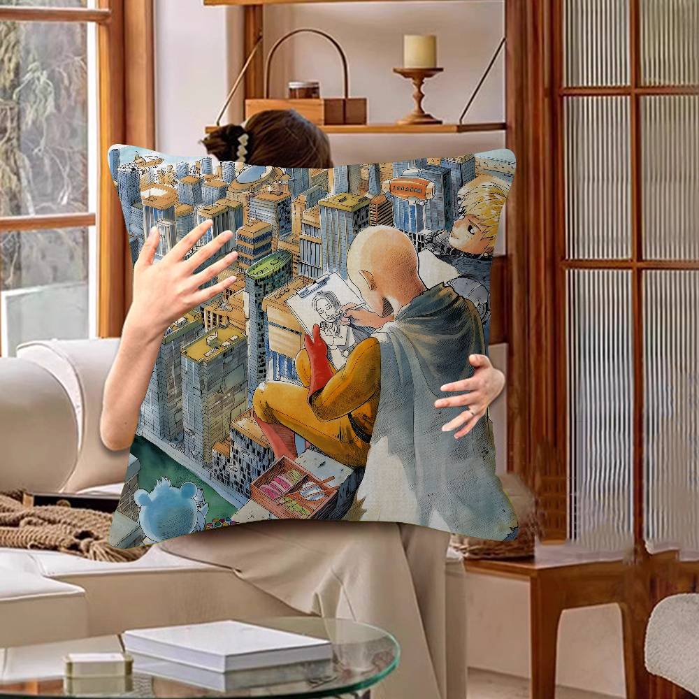 pc Funny OOne PPunch Man anime Maple Design Cushion Cover Happy Autumn Harvest decor Holiday Decorati Pillow Cover