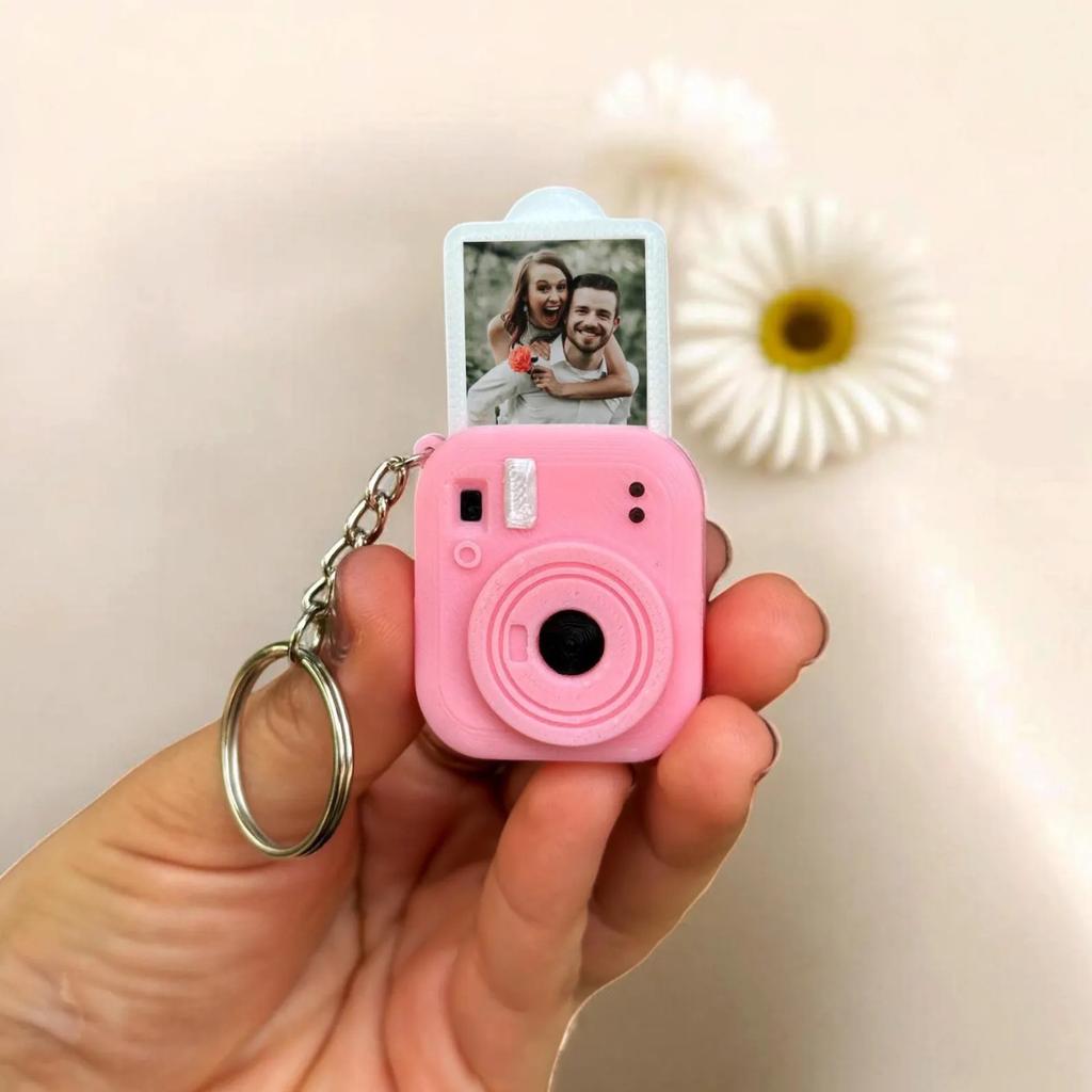 3D Printed Photo Keychain Mini Picture Frame Keyring Bag Charm Custom Picture Insert Gift for Teens Friends