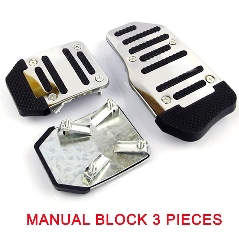 

Универсальный гоночный автомобиль спортивный ручной автоматический сцепление газ тормоз коврик набор нескользящие накладки на педали чехол алюминиевый сплав