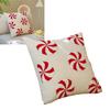 Christmas Embroidered Tufted Throw Pillow Luxe Polyester Decorative Cushion For Sofa Bedroom Holiday Home Decor