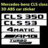 AMG W220 Pro Benz 4ks/sada 3D ABS Samolepka na auto pro Mercedes-Benz Třída CLS TURBO 4MATIC Modifikované Logo AMG CLS 53S 63S Zadní Štítek