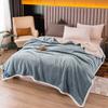Soft Fleece Blanket Bed Sofa - Thick Warm Solid Color Plush Throw With Neat Edge Binding