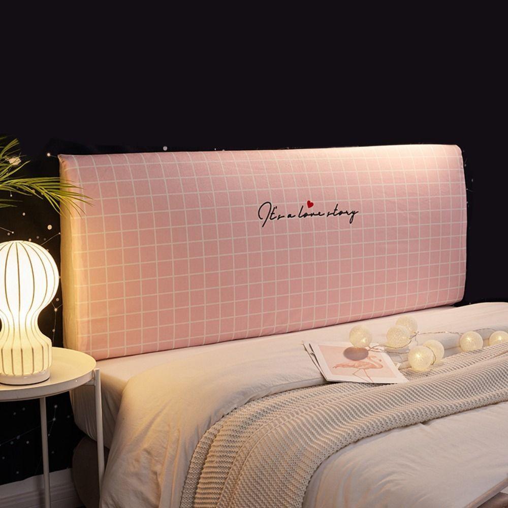 All-inclusive Headboard Cover Elastic Bedside Cover Washable Protective Cover  Home Room Decor