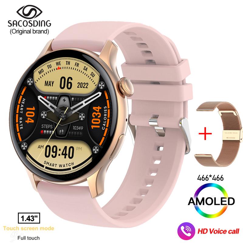 Bluetooth Call Smart Watch Men Women Custom Dials Amoled Display Clock Fitness Ip68 Waterproof Sport Smartwatch For Men