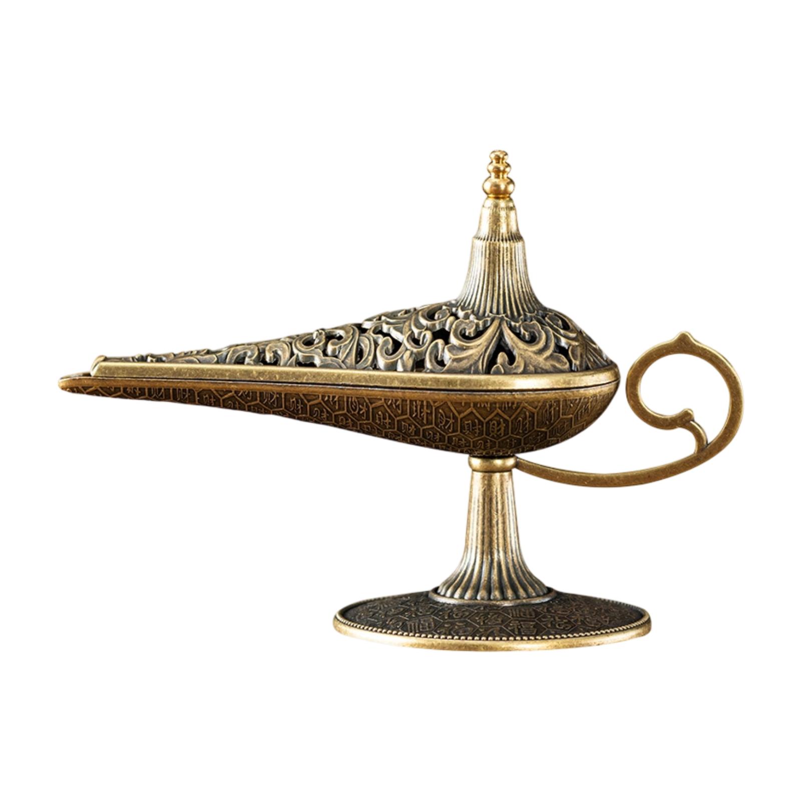 Ароматическая горелка Аладдин Волшебная лампа Ароматическая горелка Сандаловое дерево Агарвуд Печь для ароматерапии Металлическая пластина Ароматическая горелка