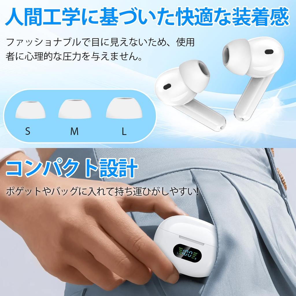 Amplificador Auditivo Tipo Fone de Ouvido Novo Fácil 5 Volumes Compatível com Bluetooth para e Presente Perfeito para Dia do Respeito aos Idosos Idosos, [2025