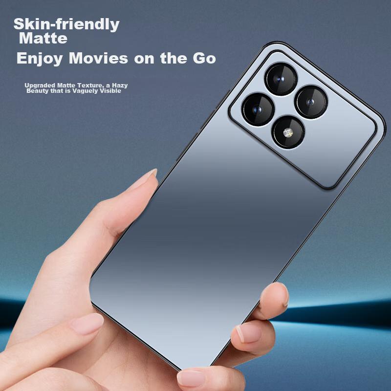 Redmi K70 Phone Case, Xiaomi K70 Pro Protective Cover, AG Frosted Lens Full Protection Soft, Shockproof, Redmi Simplen, Outer Case, Graphite Black