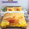 3pcs Winnie the Pooh Butterflies Printed Quilt Set Soft and Comfortable Quilt Cover for Bedroom, Guest Room Bedding Set Q091