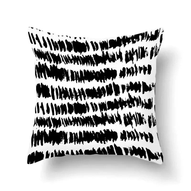 Nordic Fashion Simple Geometric Abstract Cushion Peach Skin Decoration Pillowcase Living Room Sofa Home