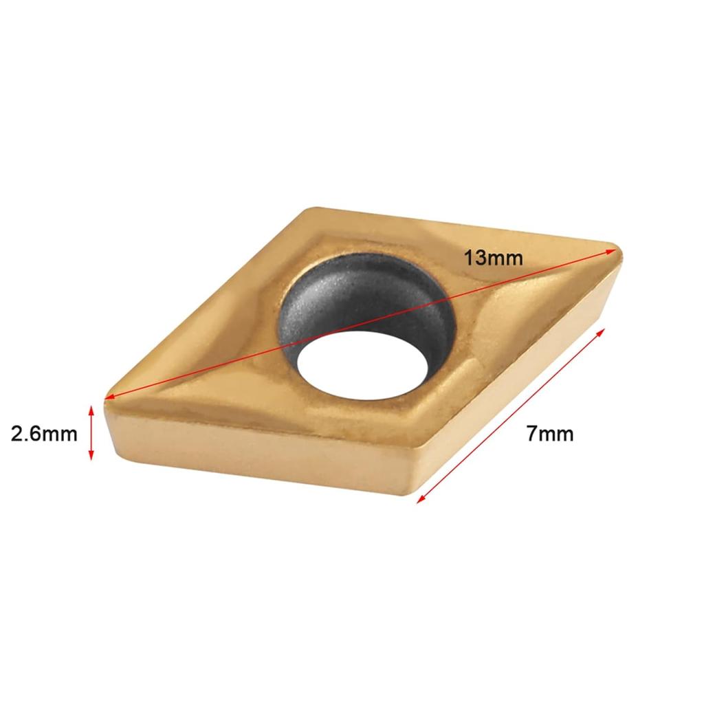 10pcs Diamond Shape CNC Carbide Insert Cutter Indexable Lathe Milling Inserts Turning Tools with Box DCMT070204 US735 DCMT51.51 for Steel