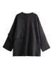 2023 Y2K Women's Asymmetrical Scarf Short Knit Long Sleeve Cardigan