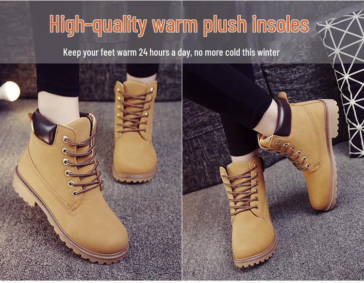 Men's High-Top Martin Boots, British Style, Plus Velvet, Large Size - Women's Retro Ankle Boots, G-3 G2
