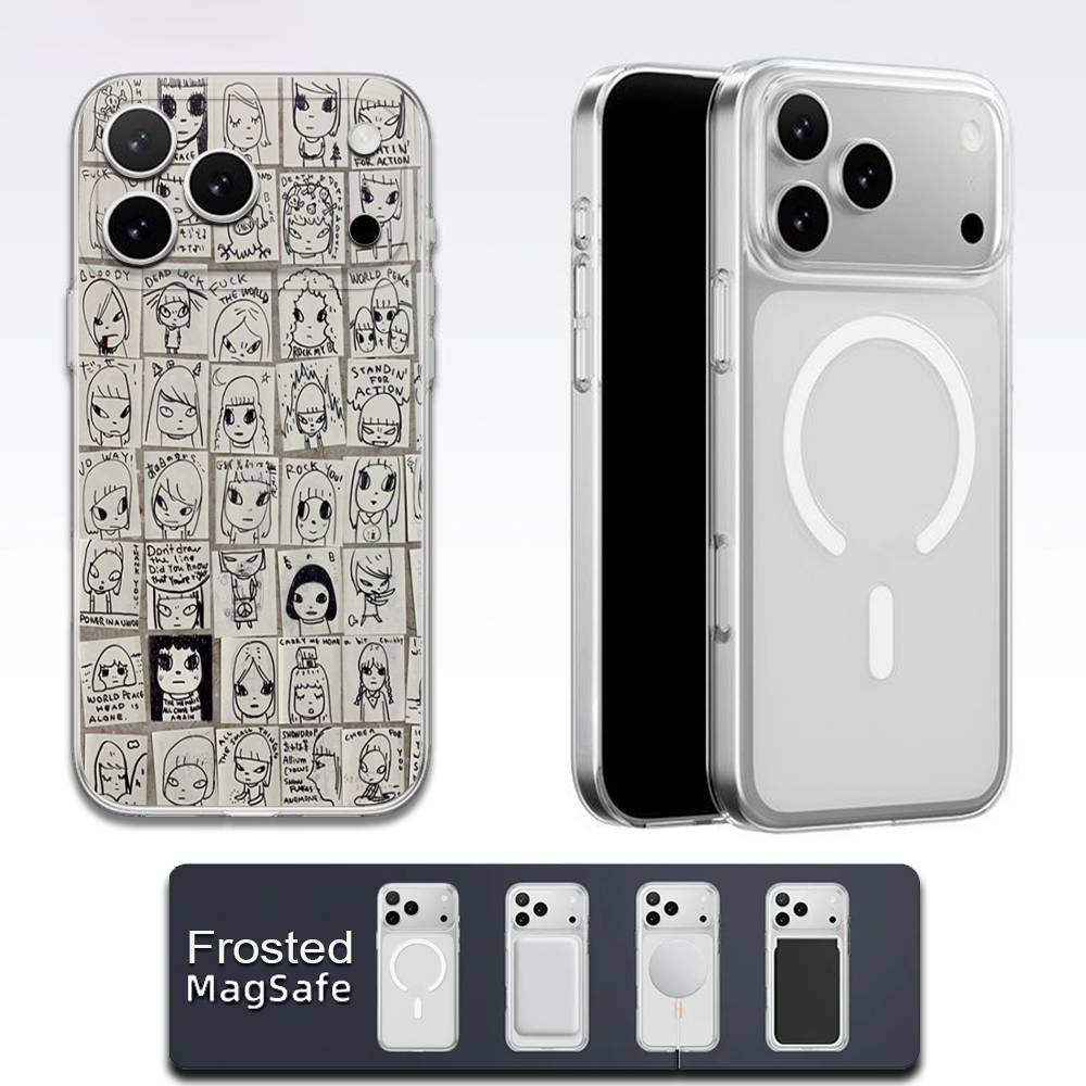Japan Art Y-Yoshitomo Nara Phone Case For iPhone 17,16,15,14,13,12,11,Pro,Max,Plus,E,Air,Mini Magsafe Transparent iPhone13