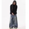 American Retro New Washed Scimitar Loose Straight Jeans Men's High Street Trendy Brand Versatile Banana Wide-leg Pants