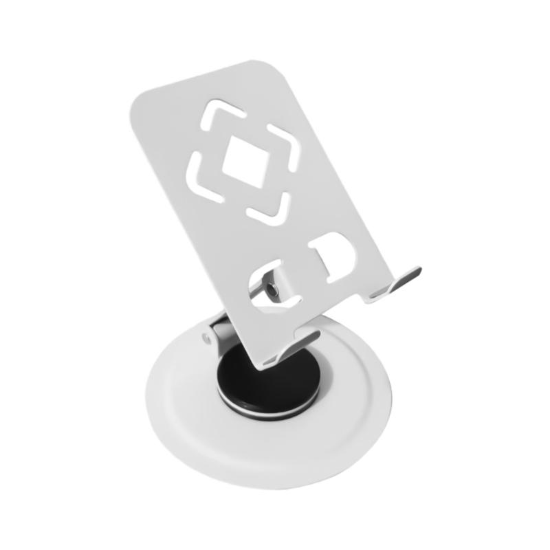 

Adjustable Lightweight Foldable Tablet Holder Rack 360 Rotating Base Stand for Drawing Video Conferencing Watching Movie білий