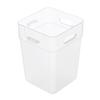 2Pcs Refrigerator Storage Box Transparent Buckle Design PP Fridge Side Door Food Holder for Kitchen