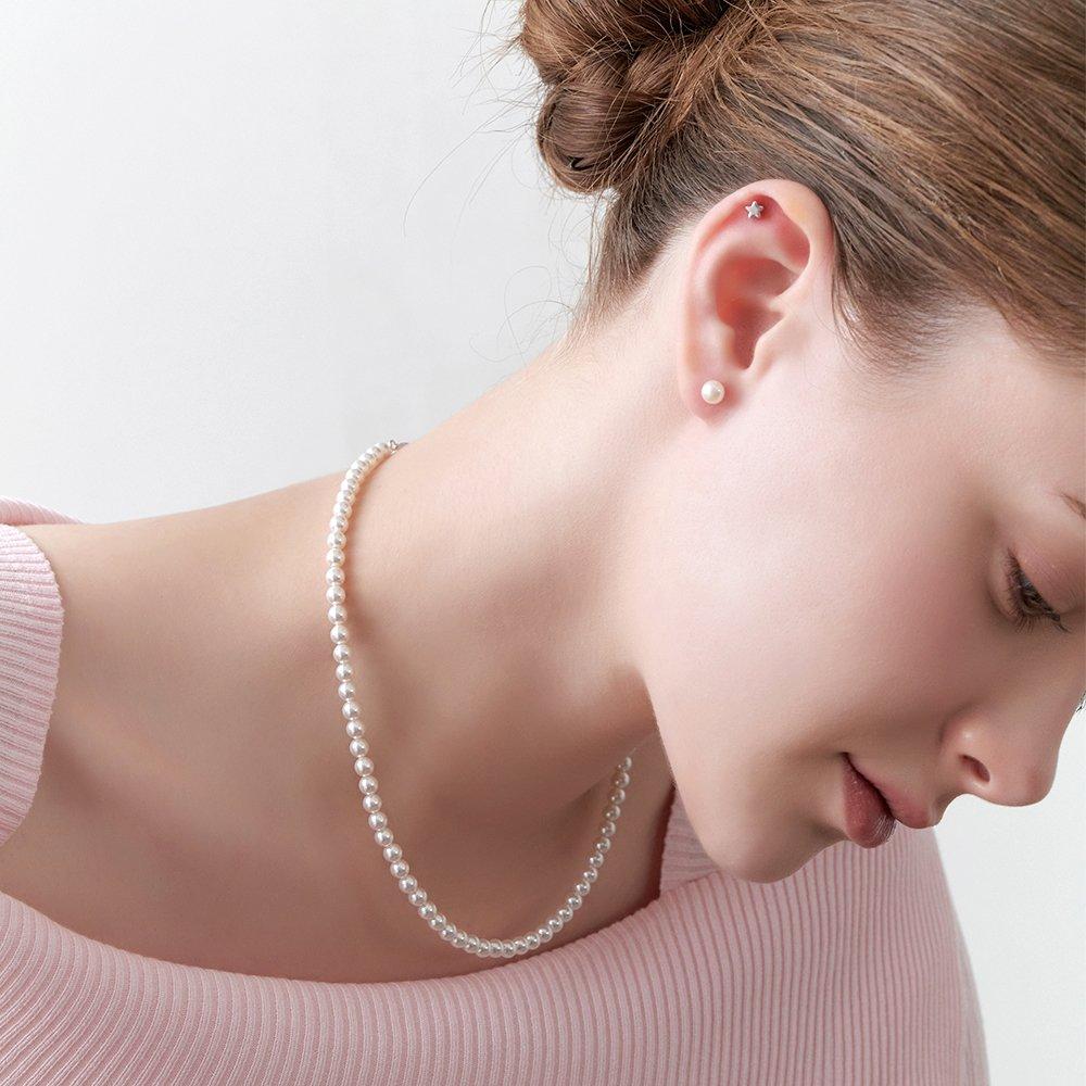 Silver925 Mini Rounded Pearl Earrings