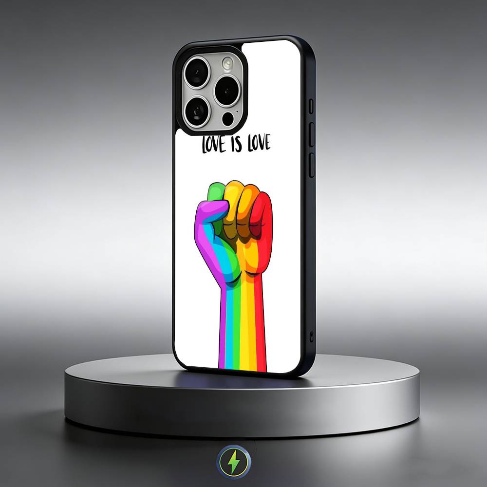 Pride L-Lesbian LGBT Rainbow Phone Case For iPhone17,16,15,14,13,12,11 Plus,Pro Max Magnetic For Magsafe Wireless Charging
